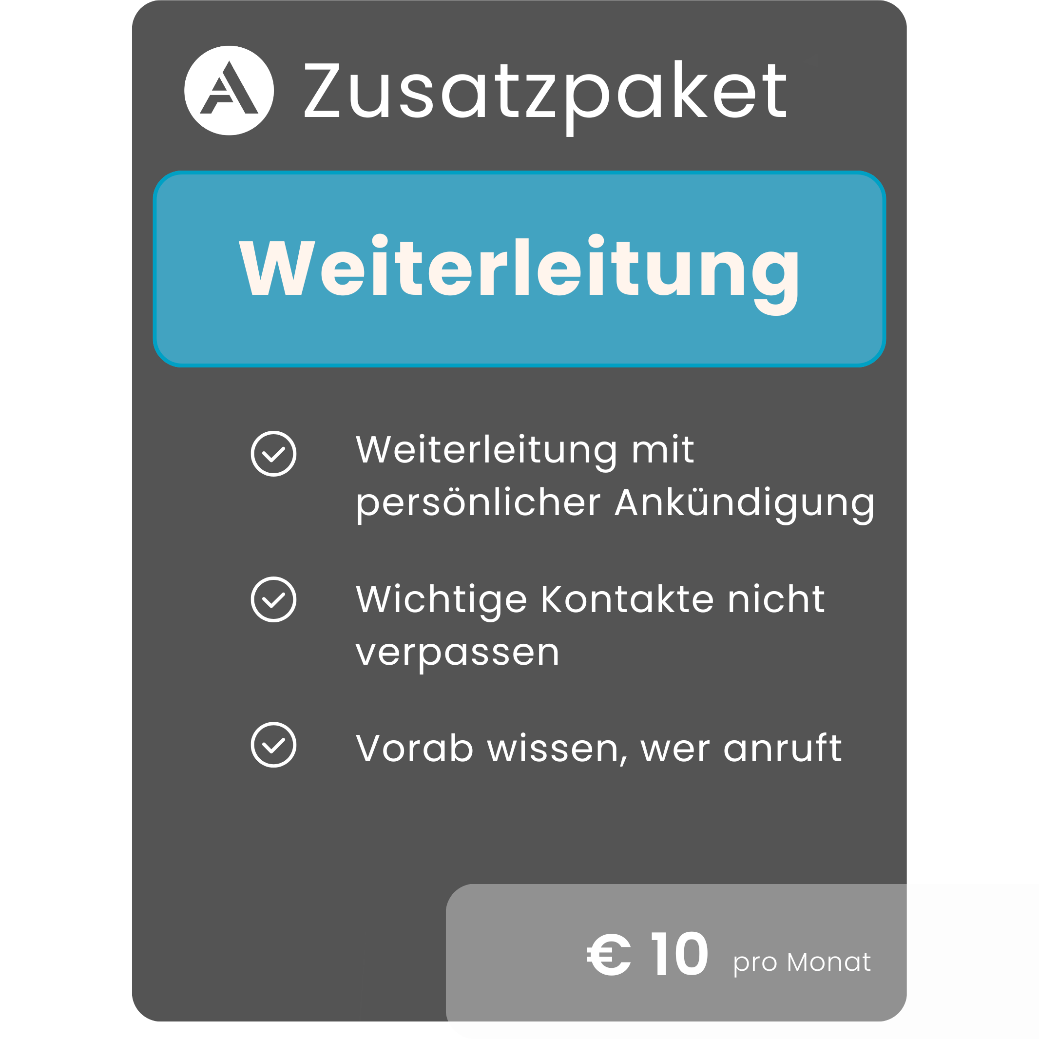 Zusatzpaket Anrufweiterleitung